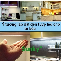 cách lắp đèn LED cho tủ bếp